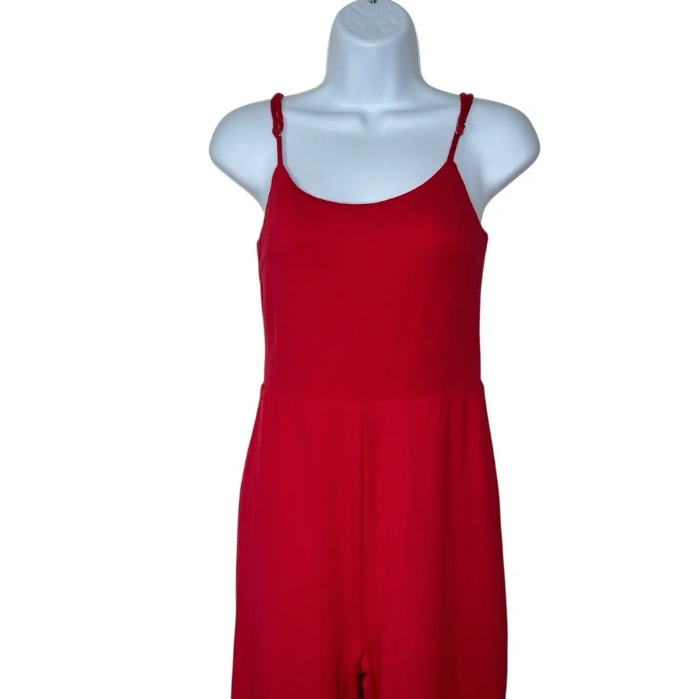 Lovers And Friends Lavinia Jumpsuit Red Classic Party Flare SMALL Spring Summer - Picture 5 of 13